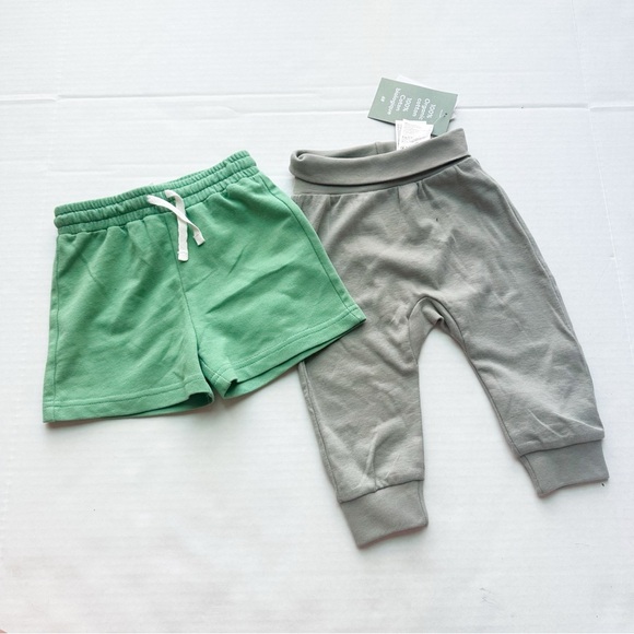 Cotton Jersey Sweatpant Shorts In Green NWOT - Picture 9 of 9